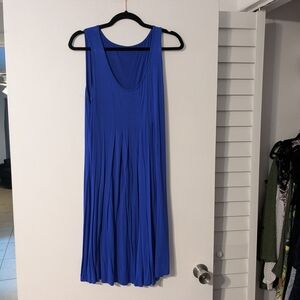 2/$10 Blue Sleeveless Pleated Dress